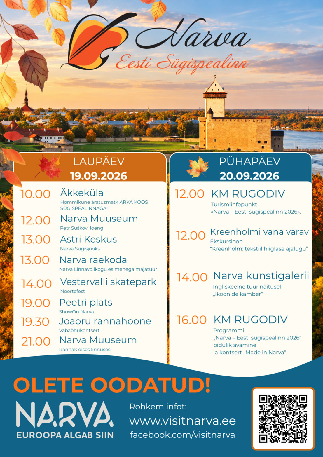 19.-20.09.2026 sügispealinna avaprogramm